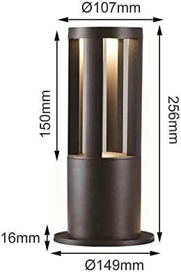 Modern Black Outdoor Bollard Light Waterproof IP65 Garden Landscape Pathway Lighting LED Post Lamp for Driveway, Yard Commercial Use 3000K - Image 7