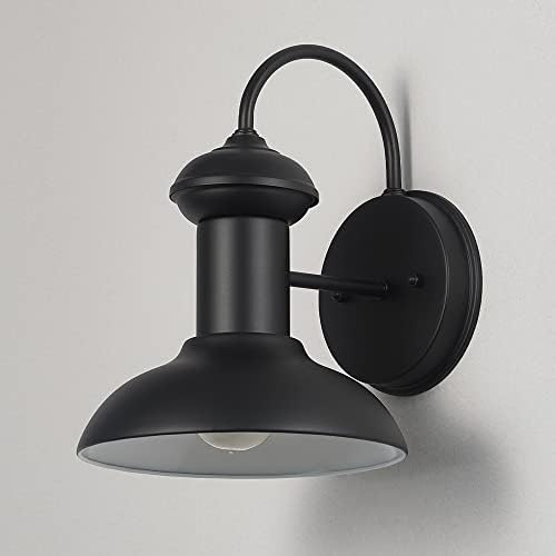 Globe Electric 44862 Martes 1-Light Outdoor Indoor Wall Sconce, Matte Black - Image 6