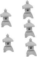Happyyami 5pcs Miniature Pagoda Zen Garden Decor Realistic Bonsai Tower Ornament for Landscape Balcony and Garden Decoration for Plants and Moss by Happyyami