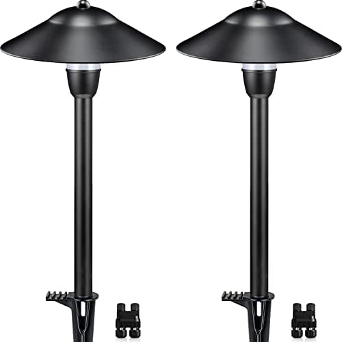 SUNVIE 3W Low Voltage Pathway Lights, 3000K Classic LED Aluminum 2-Pack by SUNVIE