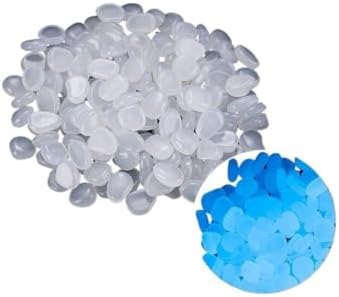 300Pcs Glow in The Dark Stones - Luminous Pebbles for Outdoor Garden, Fish Tank Rocks, Glowing Decorative Stones(Blue 300pcs) - Image 3