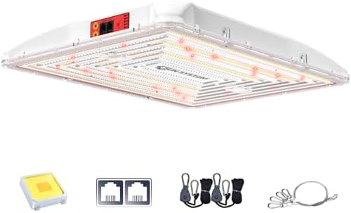 Sun System P4000 HelioGrow LED Grow Light for Indoor Plants - 400 Watt, High Efficiency Full Spectrum Dimmable Diodes, Daisy Chain up to 512 Units, 2 Year Warranty, Mounting Hardware Included by SunSystem