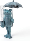 Topadorn Frog Rain Gauge, 21.5" Solar LED Outdoor Garden Stake by Topadorn