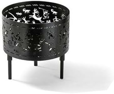 BNEI Outdoor fire Pit, Garden Multifunctional Heating Stove, Beautiful Texture Pattern, Metal, Multiple Sizes and Specifications, Suitable for a Variety of Fuels (30CM) by BNEI