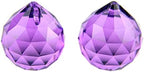 Queenbox 10pcs 40mm Crystal Suncatcher Prism Ball Rainbow Hanging Pendants Maker with Hole for Chandelier Feng Shui Window, Violet - Image 2