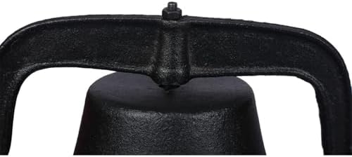 17" Large Heavy Cast Iron Farm Dinner Bell,Antique Vintage Style Farmhouse Door Bell, Heavy Duty Cast Iron Yard Bell for Outdoor Garden Backyard Church School - Image 4