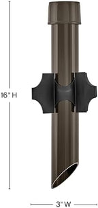 Hinkley Landscape Lighting 16" Aluminum 120V Power Post, Bronze Finish - Image 2