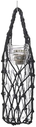 Mason Jar Hangers 10pcs Hand Woven Water Cup Mesh Bag Weave Can Be Suspended Bottle Cover Manual Cotton Rope Umbrella Storage For Hanging Bottle(Black) by Unknown