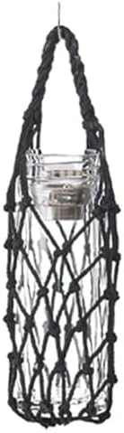 Mason Jar Hangers 10pcs Hand Woven Water Cup Mesh Bag Weave Can Be Suspended Bottle Cover Manual Cotton Rope Umbrella Storage For Hanging Bottle(Black) by Unknown