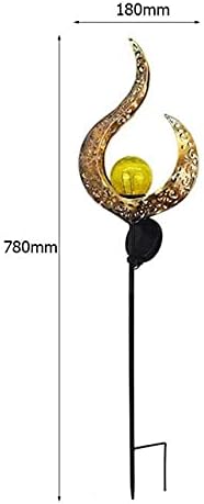 Practical Garden Tools Solar Lights Stake Sun，Sun Moon Flame Night Lighting，Solar LED Flame Light，Waterproof Retro Iron Garden Lawn Lamp，Garden Yard Landscape Decor (Size : 05) - Image 7