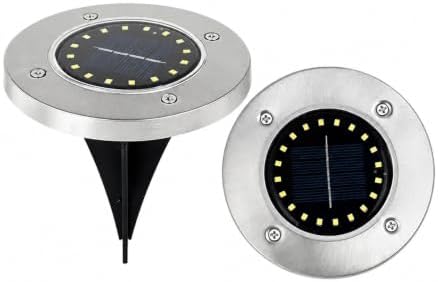 Ground Lights, Solar Lights Outdoor Disk Underground Lamp(20LED-White,1Pcs) by Unknown