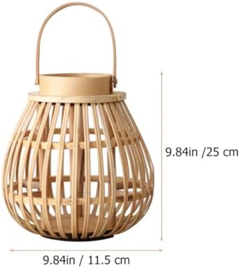 Handmade Bamboo Lantern Candle Holder for Home Holiday Parties Xmas - Image 5