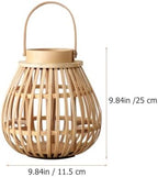 Handmade Bamboo Lantern Candle Holder for Home Holiday Parties Xmas - Image 5