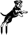 Dog Metal Garden Stake - Weatherproof Dog Silhouette Yard Art, Decorative Outdoor Sign for Lawn & Patio, Heartfelt Gift for Soft Schnauzer Lovers(Jump,14") by Unknown