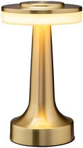 O'Bright Dome Cordless Rechargeable LED Mushroom Table Lamp, Gold by OBright