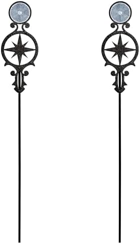 Touch of Class Pathways Driveway Marker, Compass Star, Black, Set of 2 by TouchofClass