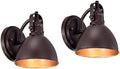 2 Pack Oil Rubbed Bronze Barn Light, Farmhouse Gooseneck Light Fixtures Indoor, Outdoor 7.5 Inch Vintage Light Fixtures for Wall, Vanity, Bedroom, Garage, Garden. by ACLand