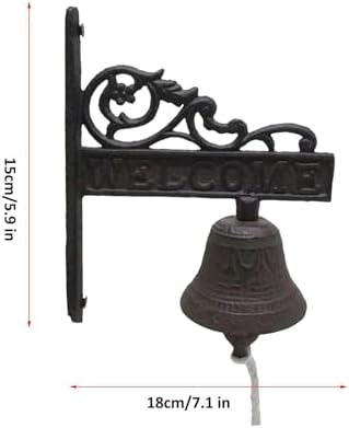 Cast Iron Bell For Outdoor Vintage Cast Iron Dinner Bell As Entry Door Bell - Image 7