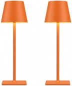 Yogaret Orange Cordless Table Lamp Set of 2-3 Way and Stepless Dimmable - for Restaurant Dining Bedroom Home Bar by YogaretCeilingLight