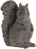 Urban Trends Cement Sitting Squirrel Figurine Hand Against The Chest SM Rough Concrete Finish Gray by UrbanTrendsCollection