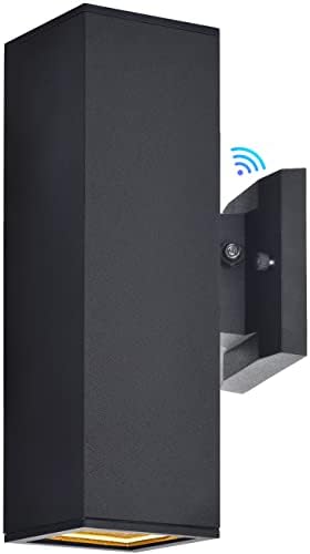 wowlite Dusk to Dawn Matte Black Outdoor Wall Sconce, 2700K Up & Down Light by wowlite