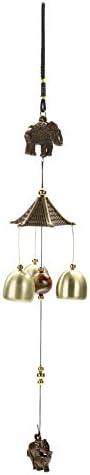 Wind Chime Aeolian bells Outdoor Living Wind Chimes Garden Tubes Bells Copper 3 Bells Living Yard Door Window Hanging Wind Chimes Home Decor Wind Chimes for Outside Memorial Wind Chimes ( Color : 01 ) - Image 5