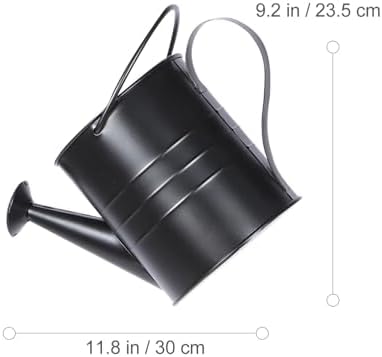 Solar Watering Can Lamp for Lawn and Patio Metal Black Decorative Lighting - Image 2
