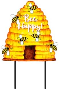 Briarwood Lane Summer Metal Art 26x17 Bee Happy Hive for Summer Metal Art by BriarwoodLane