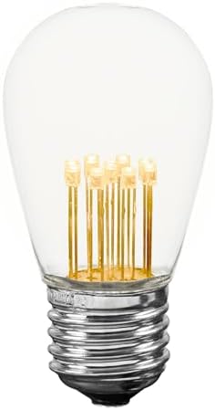 37.5 Foot S14 LED Edison Outdoor String Lights, Black Wire, 25 Bulbs - Image 3