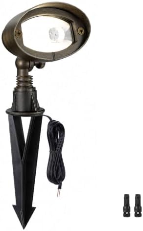 Gardenreet Solid Brass Flood Light - Low Voltage LED Wall Wash Landscape Light, 12V Outdoor Hardwired Waterproof, Bronze Angle Adjustable Lighting for Garden Tree Yard Wall Without G4 Bulb by Gardenreet