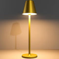 Timjorman 1-Pack Cordless Table Lamps - 5000mAh Rechargeable Battery Operated Desk Lamp, 3-Level Dimmable LED Night Light for Bedroom, Dining, Restaurant - Metal Design (Bronze 1-Pack) by Timjorman