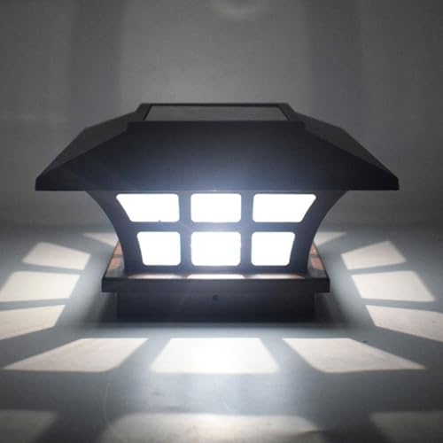 COHEALI 2pcs Solar Post Cap Light Coffee Ip65 Weather Resistant Xmas - Image 4