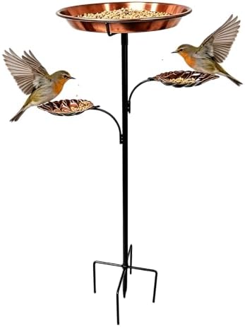 Metal Birdbath Outdoor Vintage Freestanding Bird Bath Bowl - Image 7