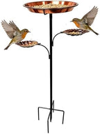 Metal Birdbath Outdoor Vintage Freestanding Bird Bath Bowl - Image 7
