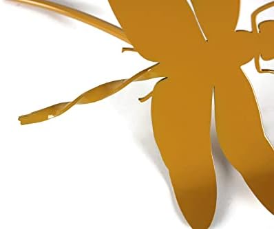 Bugs, Bees and Butterfly Garden Yard Stake Sign 20 to 33 Inches Tall (Dragonfly Stake 20" Tall, Dark Yellow) - Image 3