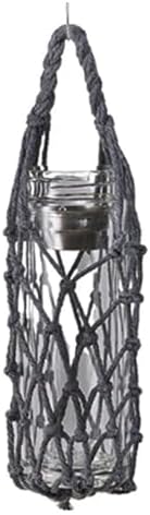 Mason Jar Hangers 10pcs Hand Woven Water Cup Mesh Bag Weave Can Be Suspended Bottle Cover Manual Cotton Rope Umbrella Storage For Hanging Bottle(Gray) by Unknown