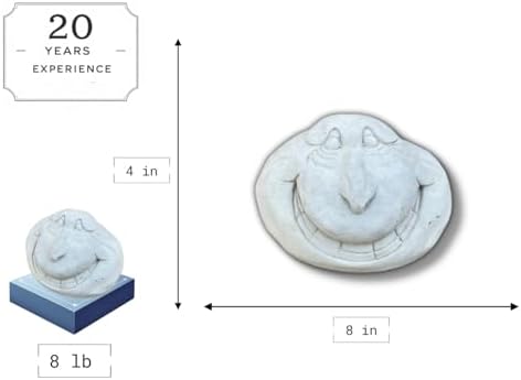 Stone Rock Sculpture Detailed Rock Face Garden Ornament Concrete Grinning Face Beton Rock Gift for Brother Lawn Decor - Image 2