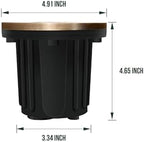 GKOLED 12V LED Brass Well Lights, In Ground Light Outdoor with MR16 Bulb and Swival Base, Low Voltage Landscape Lighting, 5W 410LM 2700K, IP67 Waterproof Up Light for Garden, Open Top, 12 Pack - Image 3