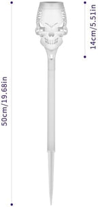 Solar Torch Skull Lights Waterproof Flickering Purple Flame Design for Outdoor Halloween Decoration for Garden Patio Yard Abs Energy Saving Solar Powered - Image 5