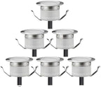 FVTLED Low Voltage LED Deck Light Waterproof Outdoor Garden Yard Decor Lamps Recessed Wood Decking Stair Landscape Pathway LED Step Lighting (6pcs, Warm White) by FVTLED