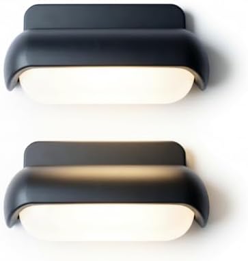 Modern LED Wall Sconce Waterproof Outdoor Porch Light 2 Pack by PLUSLED
