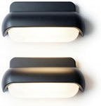 Modern LED Wall Sconce Waterproof Outdoor Porch Light 2 Pack by PLUSLED