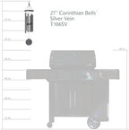 Corinthian Bells by Wind River - 27 inch Silver Vein Wind Chime for Patio, Backyard, Garden, and Outdoor Decor (Aluminum Chime) Made in the USA - Image 3