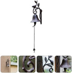 European Style Cast Iron Wall Mounted Dinner Bell for Rustic Door Decor - Image 3