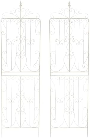 Sungmor 2 Pack Large Garden Trellis, 92.5 Inch Tall Rustic White by Sungmor