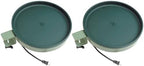 Farm Innovators BD-75 All-Season 3-in-1 Outdoor 14-Inch Heated Birdbath with 3 Mounting Options, 75 Watts, Green/Light Green (2 Pack) by FarmInnovatorsInc