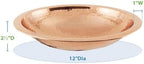 Hand Hammered Standing Bird Bath Feeder Bowl Detachable Outdoor Decor for Garden Backyard Patio and Deck Copper birdbath Bowl with Rim - Image 2