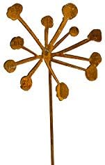 Rusty Metal Flowers, Garden Art, 9-Piece Set, Flower Sculpture, Wedding Table Arrangement, Yard Artwork - Image 2
