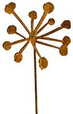 Rusty Metal Flowers, Garden Art, 9-Piece Set, Flower Sculpture, Wedding Table Arrangement, Yard Artwork - Image 2