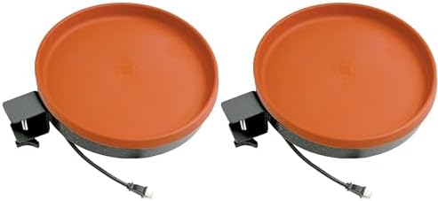Farm Innovators BD-75 All-Season 3-in-1 Outdoor 14-Inch Heated Birdbath with 3 Mounting Options, 75 Watts, Terracotta (2 Pack) by FarmInnovatorsInc